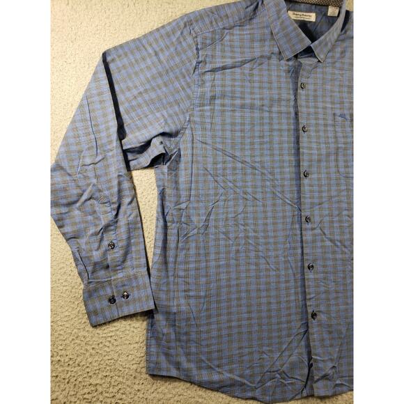 Tommy Bahama Shirt Men's 2XL Blue Newport Coast Button Up Plaid Long Sleeve - Picture 2 of 12